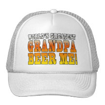 Funny Grandfathers Worlds Greatest Grandpa Beer Me Mesh Hats