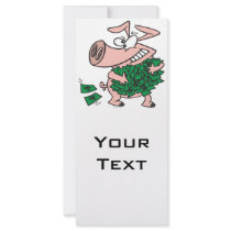 funny greedy money hog piggy pig rack cards