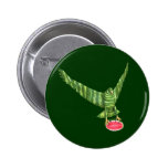 Funny Green Bald Eagle Button