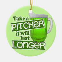 Funny Green Beer Day Christmas Ornaments