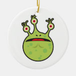 funny green monster christmas ornament