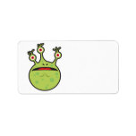 funny green monster personalized address label