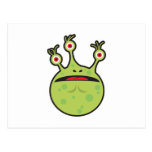 funny green monster post card