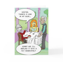 Funny Greeting card - Hair in my soup by groakybaby Funny Greeting card - Hair in my soup