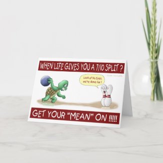 Funny Greeting Card: Turtle Mean On card