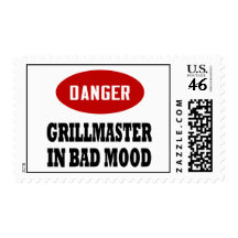 Funny Grillmaster Postage Stamps
