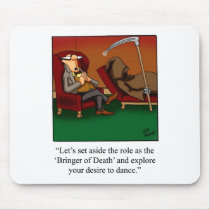 Funny Grim Reaper Dance Cartoon Mouse Pad
