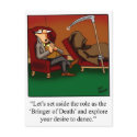 Funny Grim Reaper Dance Cartoon postcards