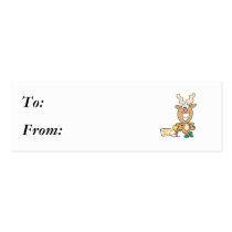 Funny Grinning Reindeer at North Pole business cards by doonidesigns Funny Grinning Reindeer at North Pole business cards