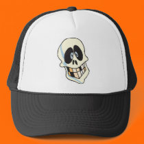 funny grinning skeleton skull hats