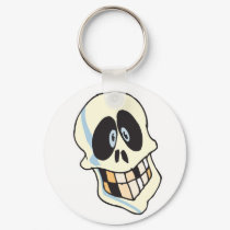 funny grinning skeleton skull keychains