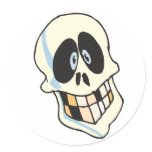 funny grinning skeleton skull stickers