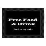 Funny Groomsman Wedding Invitation Free Food Cards