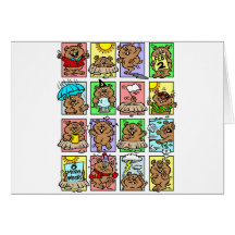 Funny Groundhog Day Cartoons Card