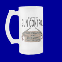 Funny Gun Contol Beer Mug mugs
