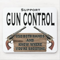 Funny Gun Control Mouse Pad #1 mousepads