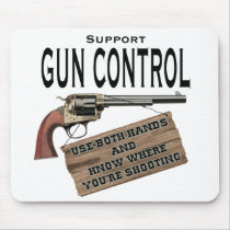 Funny Gun Control Mouse Pad #2 mousepads