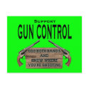 Funny Gun Control Postcard #1 postcard