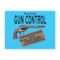 Funny Gun Control Postcard #2