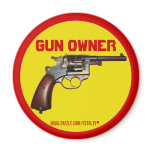Funny gun owner magnet design
