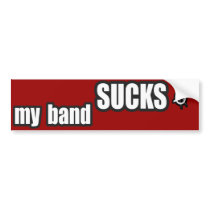 Funny guys girls Punk rock music band humor bumper stickers