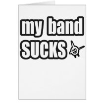 Funny guys girls Punk rock music band humor cards