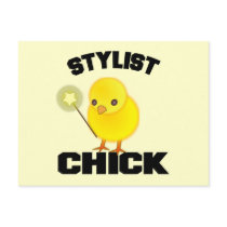 Funny Hairstylist Chick Post Card