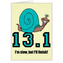 Funny half marathon greeting card