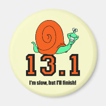 Funny half marathon magnets