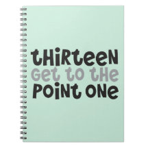 Funny Half-Marathoner 13.1 13 get to the point one Note Book