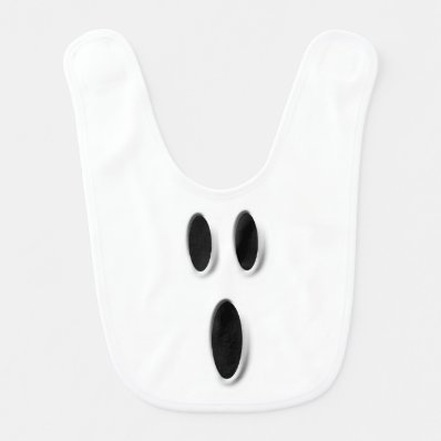 Funny Halloween Boo Ghost Face Baby Bib