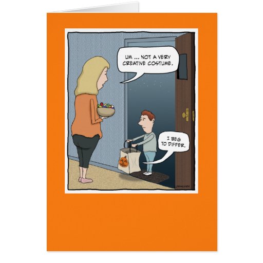 Funny Halloween Card The Costume Card Zazzle 8534