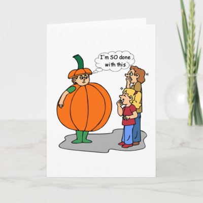 Funny Halloween cartoon Cards by holiday_tshirts