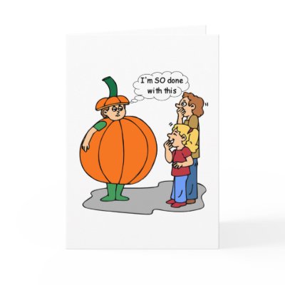 Funny Halloween cartoon Cards by holiday_tshirts