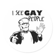 Funny Halloween Gay Gift Sticker