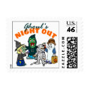 Funny Halloween Ghoul stamp