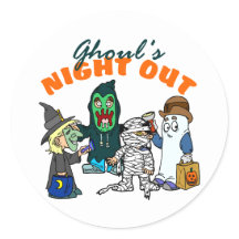 Funny Halloween Ghoul Stickers