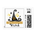 Funny Halloween Neighborhood Witch stamp