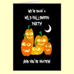Funny Halloween Pumpkins Party Invitation Template cards