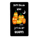 Funny Halloween Wine Labels