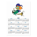 funny halloween witch cartoon business card template