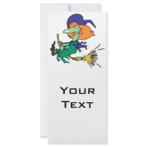 funny halloween witch cartoon rack cards