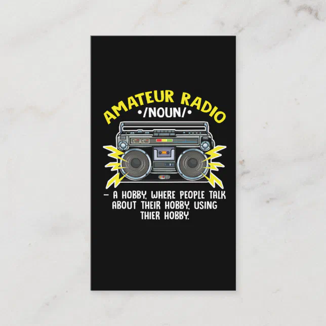 Funny Ham Radio Operator Amateur Radio Definition Business Card Zazzle