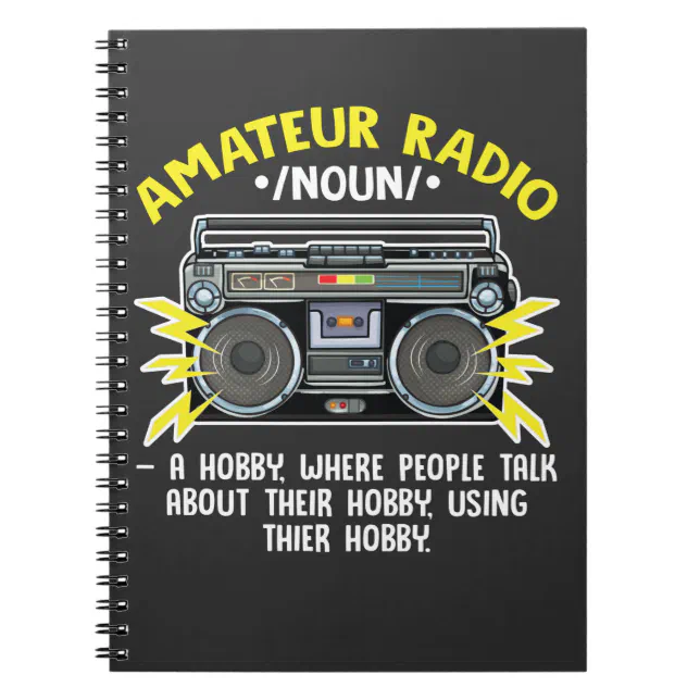 Funny Ham Radio Operator Amateur Radio Definition Notebook Zazzle