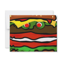 Funny Hamburger invitations