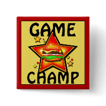 Funny Hamburger Picnic Game Champ Button