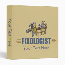 Funny Handyman 3 Ring Binder