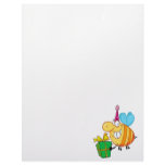 funny happy birthday bumble bee cartoon character custom letterhead