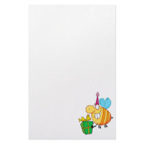 funny happy birthday bumble bee cartoon character customized stationery