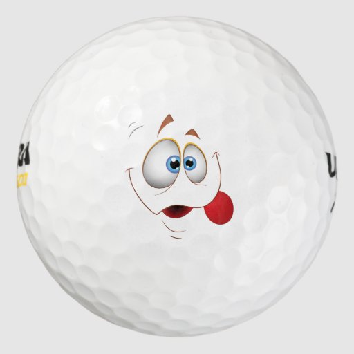 Funny Happy Face Blue Eyes Pack Of Golf Balls Zazzle